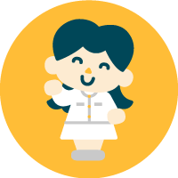 ガッツポーズをする女の子のかわいいイラスト