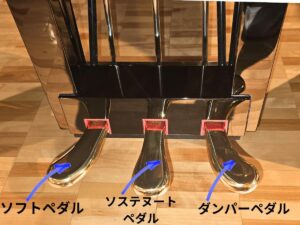 グランドピアノのペダル